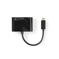 Nedis CCGT64765BK02 station d'accueil USB 3.2 Gen 1 (3.1 Gen 1) Type-C Noir