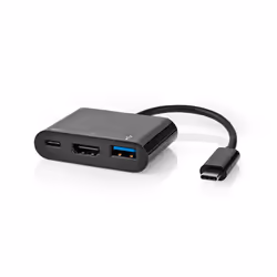 Nedis CCGT64765BK02 station d'accueil USB 3.2 Gen 1 (3.1 Gen 1) Type-C Noir