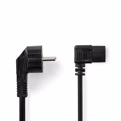 Nedis CEGT10020BK20, 2 m, Prise d'alimentation type E, IEC C13, H05VV-F