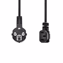 Nedis CEGT10020BK20 câble électrique Noir 2 m Prise d'alimentation type E IEC C13