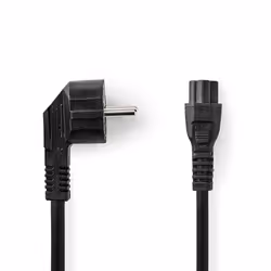 Nedis CEGT10100BK20, 2 m, Prise d'alimentation type E, Coupleur C5, H05VV-F