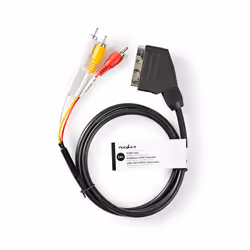 Nedis CVGT31130BK20 Câble SCART 2 m 3 x RCA Noir
