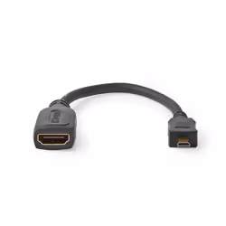 Nedis CVGT34790BK02 câble HDMI 0,2 m HDMI Type D (Micro) HDMI Type A (Standard) Noir