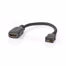 Nedis CVGT34790BK02 câble HDMI 0,2 m HDMI Type D (Micro) HDMI Type A (Standard) Noir