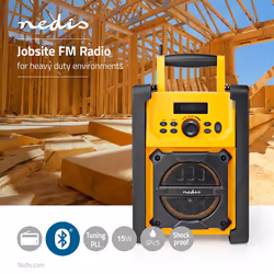 Nedis RDFM3100YW Radio portable Chantier Numérique Noir, Jaune - Vue supplémentaire 10