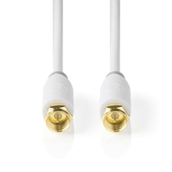 Nedis CSBW41000WT100 câble coaxial 10 m Type F Blanc