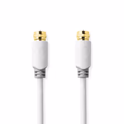 Nedis CSBW41000WT100 câble coaxial 10 m Type F Blanc
