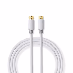 Nedis CSBW41000WT100 câble coaxial 10 m Type F Blanc