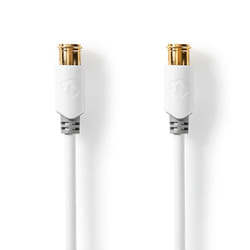 Nedis CSBW41300WT100 câble coaxial 10 m Type F Blanc