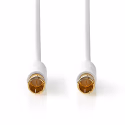 Nedis CSBW41300WT100 câble coaxial 10 m Type F Blanc