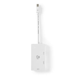 Nedis CCGB37466WT02 câble vidéo et adaptateur Mini DisplayPort DVI-D + VGA (D-Sub) + HDMI