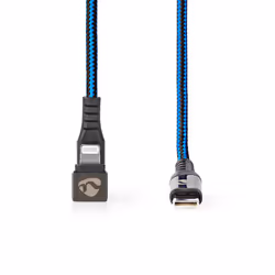 Nedis GCTB39650AL10 câble Lightning 1 m Noir, Bleu