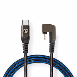 Nedis GCTB39650AL10 câble Lightning 1 m Noir, Bleu
