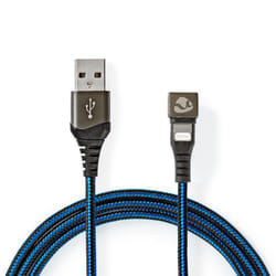 Nedis GCTB39300AL10 câble Lightning 1 m Noir, Bleu