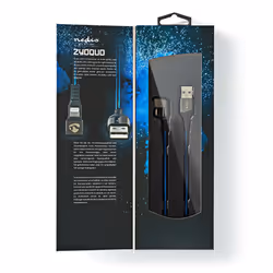 Nedis GCTB39300AL10 câble Lightning 1 m Noir, Bleu - Vue supplémentaire 10