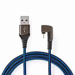 Nedis GCTB39300AL10 câble Lightning 1 m Noir, Bleu