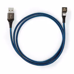 Nedis GCTB39300AL20, 2 m, Lightning, USB A, Mâle, Mâle, Noir, Bleu