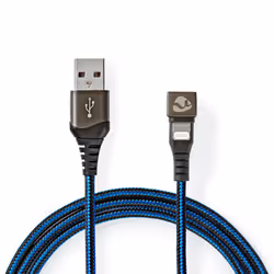 Nedis GCTB39300AL20 câble Lightning 2 m Noir, Bleu