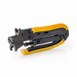 Nedis CSGG49530YE Outil de compression de câble Noir, Jaune Acrylonitrile-Butadiène-Styrène (ABS), Acier