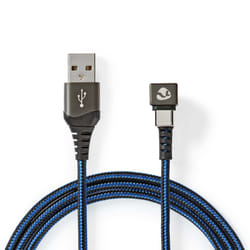Nedis GCTB60600BK10 câble USB 1 m USB 3.2 Gen 1 (3.1 Gen 1) USB A USB C Noir, Bleu
