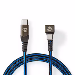 Nedis GCTB60700BK20, 2 m, USB C, USB C, USB 3.2 Gen 1 (3.1 Gen 1), 480 Mbit/s, Noir, Bleu