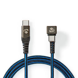 Nedis GCTB60700BK20 câble USB 2 m USB 3.2 Gen 1 (3.1 Gen 1) USB C Noir, Bleu