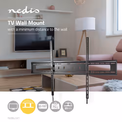 Nedis TVWM2070BK support pour téléviseur 2,54 m (100") Noir