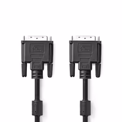 Nedis CCGP32001BK20, 2 m, DVI-D, DVI-D, Mâle, Mâle, Noir