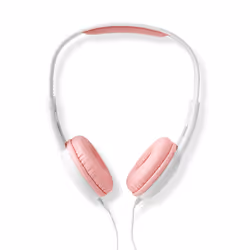 Nedis HPWD4200PK, Avec fil, Musique, 20 - 20000 Hz, 100 g, Écouteurs, Rose, Blanc