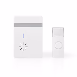 Nedis DOORB212WT, Blanc, 80 dB, Maison, IP44, Acrylonitrile-Butadiène-Styrène (ABS), Sans fil