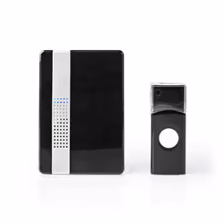 Nedis DOORB223CBK, Noir, Blanc, 80 dB, IP44, Acrylonitrile-Butadiène-Styrène (ABS), Sans fil, 433,94 MHz
