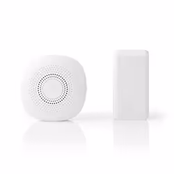 Nedis DOORBK240CWT, Blanc, 80 dB, Acrylonitrile-Butadiène-Styrène (ABS), Boutons, Sans fil, 433,94 MHz