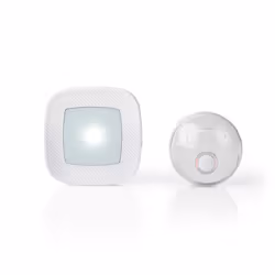 Nedis DOORB220CWT, Blanc, 80 dB, IP44, Acrylonitrile-Butadiène-Styrène (ABS), Sans fil, 300 m