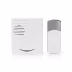 Nedis DOORB211WT, Gris, Blanc, 80 dB, Acrylonitrile-Butadiène-Styrène (ABS), Sans fil, 433 MHz, 100 m
