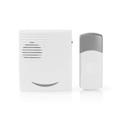 Nedis DOORB211WT Kit de sonnette de porte Gris, Blanc