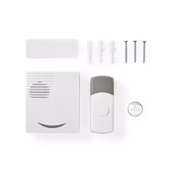 Nedis DOORB211WT Kit de sonnette de porte Gris, Blanc - Vue supplémentaire 5
