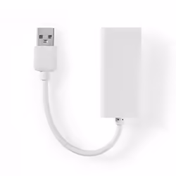 Nedis CCGB60950WT02, RJ-45, USB 2.0 Type-A, 0,2 m, Blanc