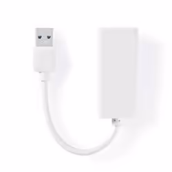 Nedis CCGB61950WT02, USB Type-A, RJ-45, Mâle, Blanc, 0,2 m, Mâle