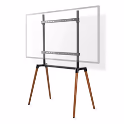 Nedis TVSM7250BK, 152,4 cm (60"), 190,5 cm (75"), 200 x 200 mm, 600 x 400 mm, Aluminium, Acier, Noir, Marron