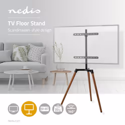 Nedis TVSM7060BK support pour téléviseur 65" Noir, Marron