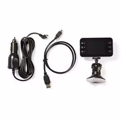 Nedis DCAM06BK Caméra de tableau de bord HD Batterie Noir
