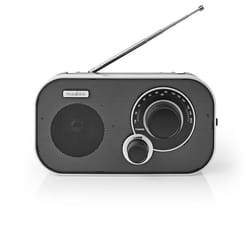 Nedis RDFM1320SI Radio portable Analogique Aluminium, Noir
