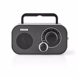Nedis RDFM1320SI Radio portable Analogique Aluminium, Noir