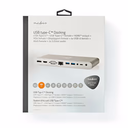 Nedis CCTB64991AL02 hub & concentrateur USB 3.2 Gen 1 (3.1 Gen 1) Type-C 5000 Mbit/s Blanc - Vue supplémentaire 6