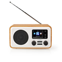 Nedis RDIN2000WT Radio portable Internet Numérique Marron, Blanc