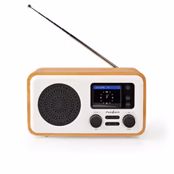 Nedis RDIN2000WT Radio portable Internet Numérique Marron, Blanc
