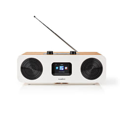 Nedis RDIN2500WT Radio portable Internet Numérique Marron, Blanc