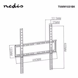 Nedis TVWM1031BK support pour téléviseur 55" Noir - Vue supplémentaire 7