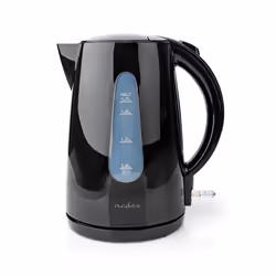 Nedis KAWK130EBK, 1,7 L, 2200 W, Noir, Plastique, Indicateur de niveau d'eau, Sans fil