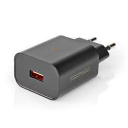 Nedis WCQC302ABK chargeur d'appareils mobiles Universel Noir Secteur Intérieure